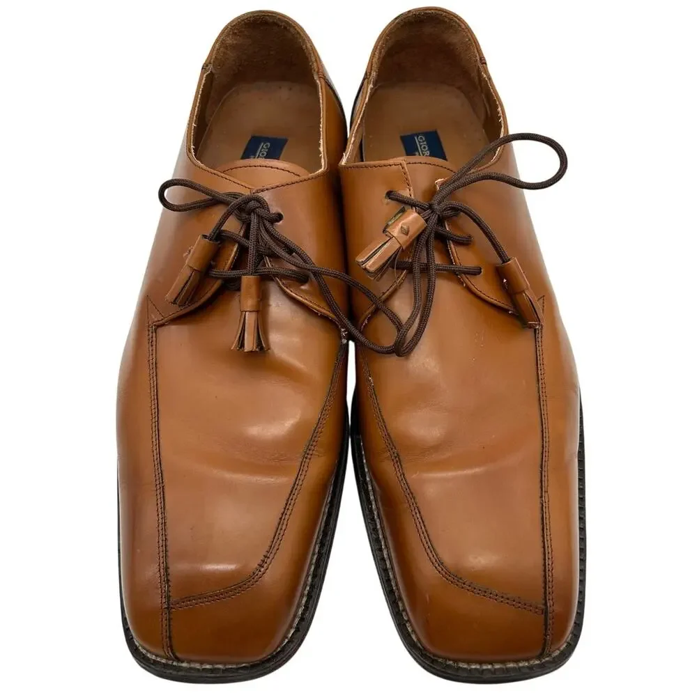 Giorgio Brutini Leather Square Toe Oxford Tassel Shoes SIZE 13 Academia Preppy